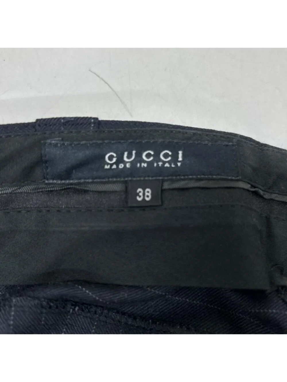 Gucci Black Pinstripe Pants 38